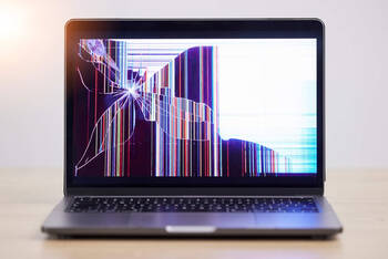 Laptop-Display hat einen Defekt