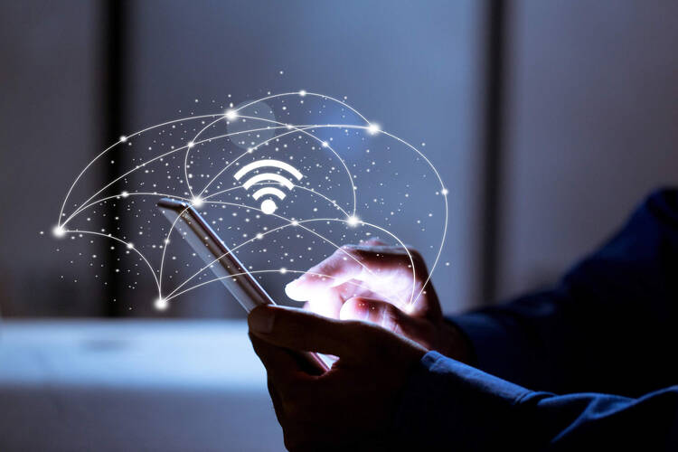 Smartphone ist mit WLAN verbunden