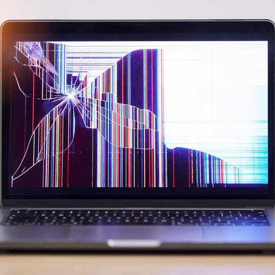 Laptop-Display hat einen Defekt